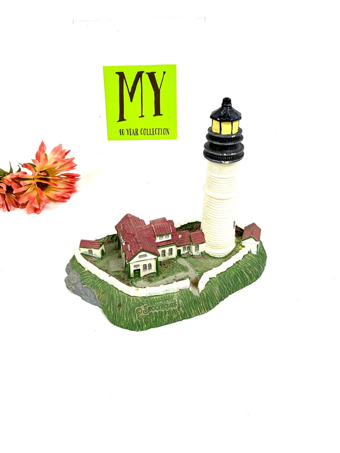 Vintage Lighthouse Miniature Figurine Spoontiques Coastal Decor Resin ...