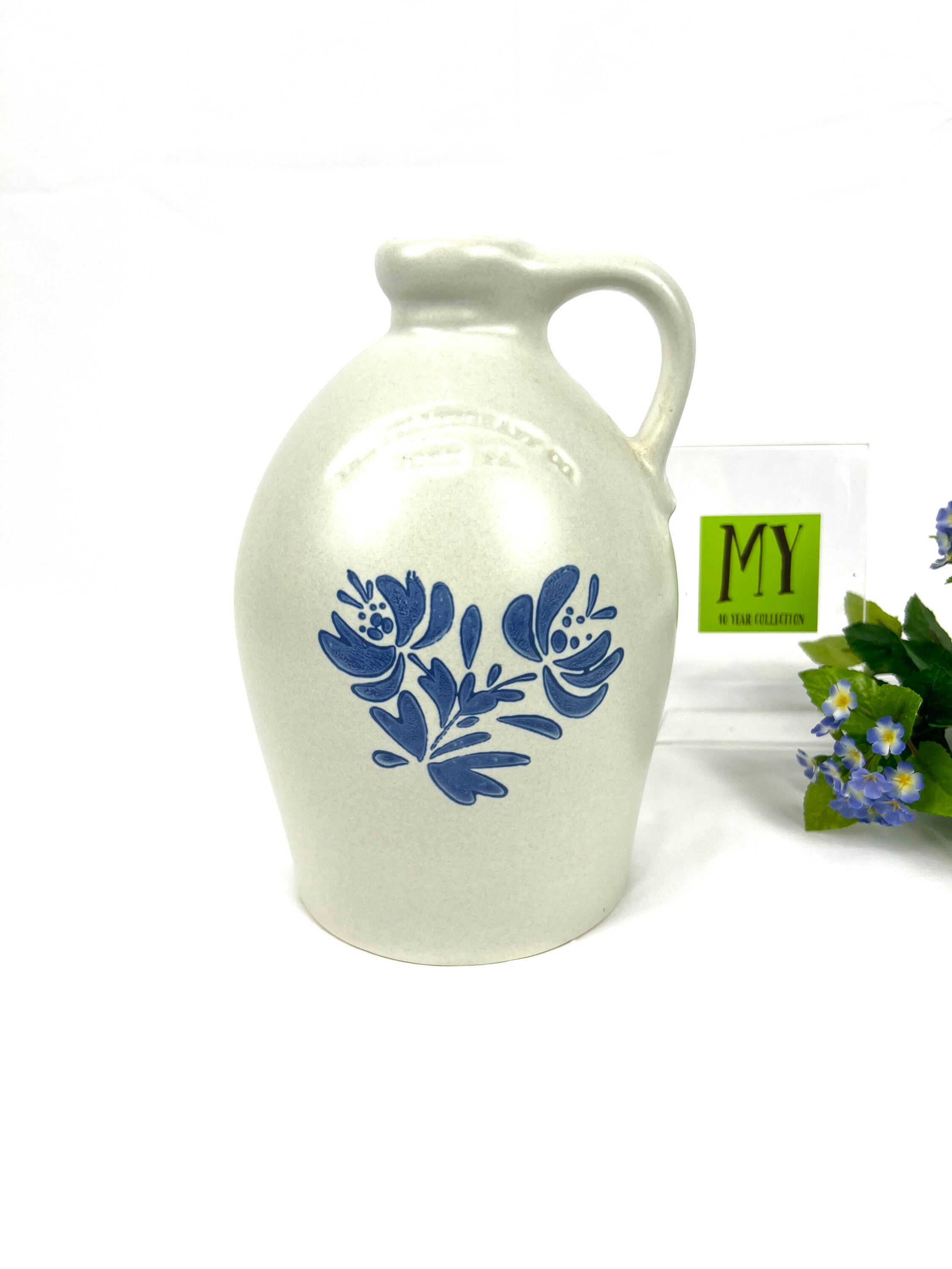 Vintage Stoneware Jug - Pfaltzgraff Yorktowne - Blue Floral Motif  display picture 1