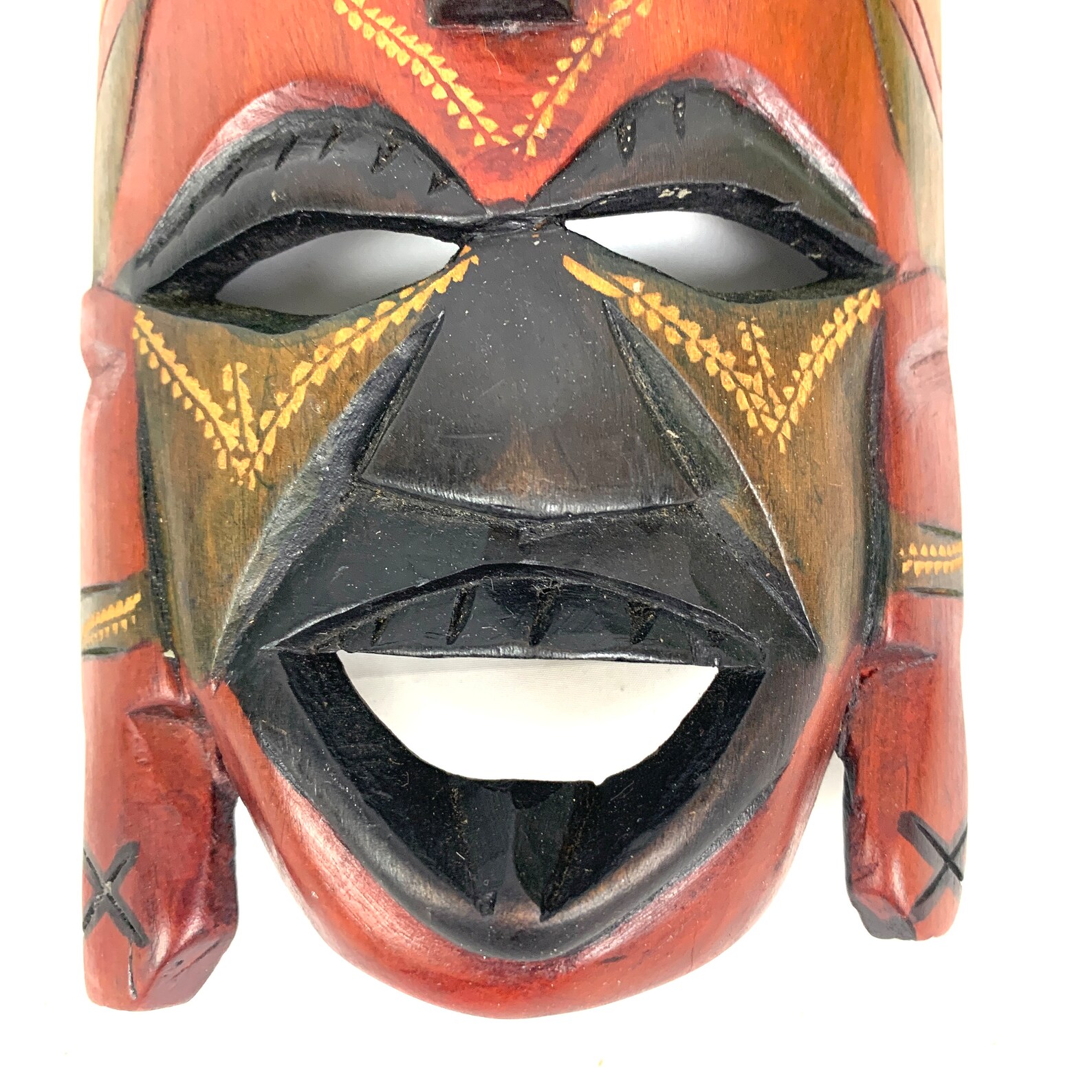 Vintage Carved Wood African Tribal Mask Made in Kenya Wall Etsy