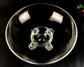 Vintage Steuben Crystal Bowl: Shallow Footed Art Glass - Etsy