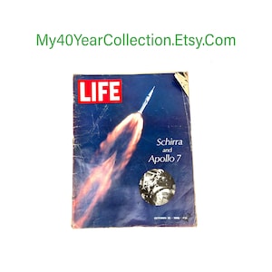 Vintage LIFE Magazine October 25, 1968: Schirra and Apollo 7 Cover
