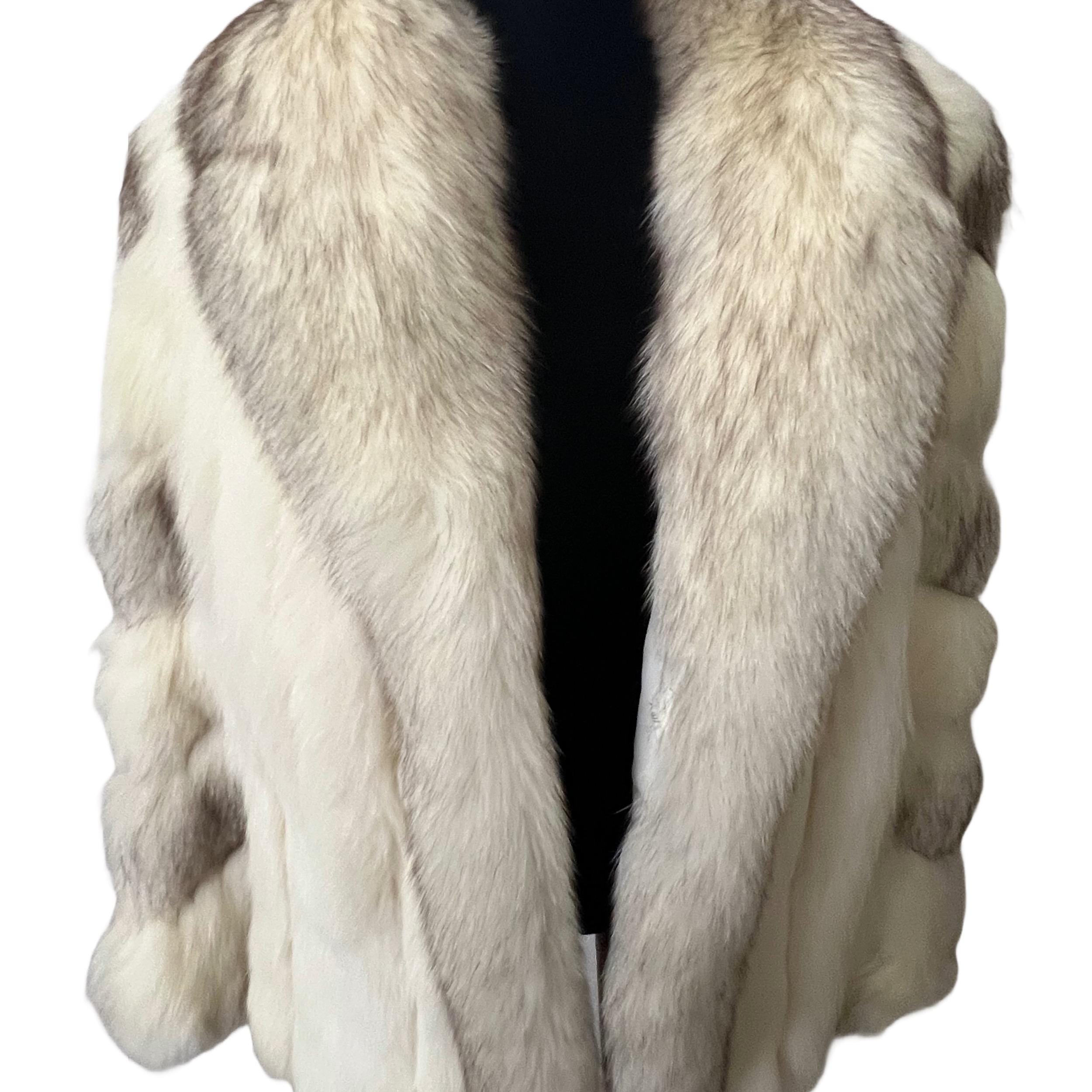 Vintage SAGA Fox Fur Coat: Natural Shadow Dark Blue, Size 12 - Etsy