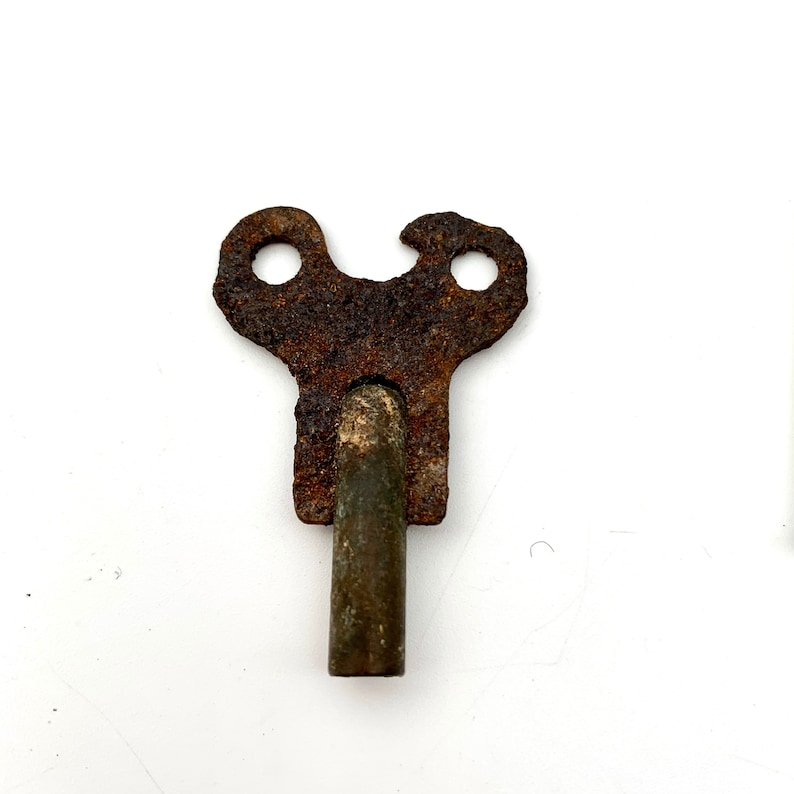 Antique Rusty Small Clock Key Wall Clock Winding Key Metal Etsy