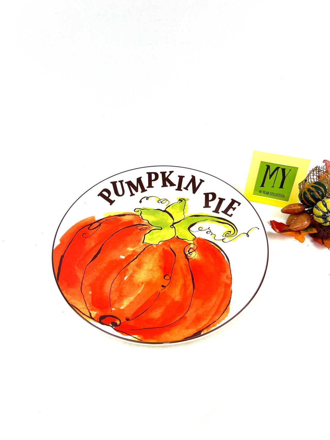 Vintage Plate Rosanna Plate Made in China Pumpkin Pie Fall Dessert Plate My40yearcollection Etsy