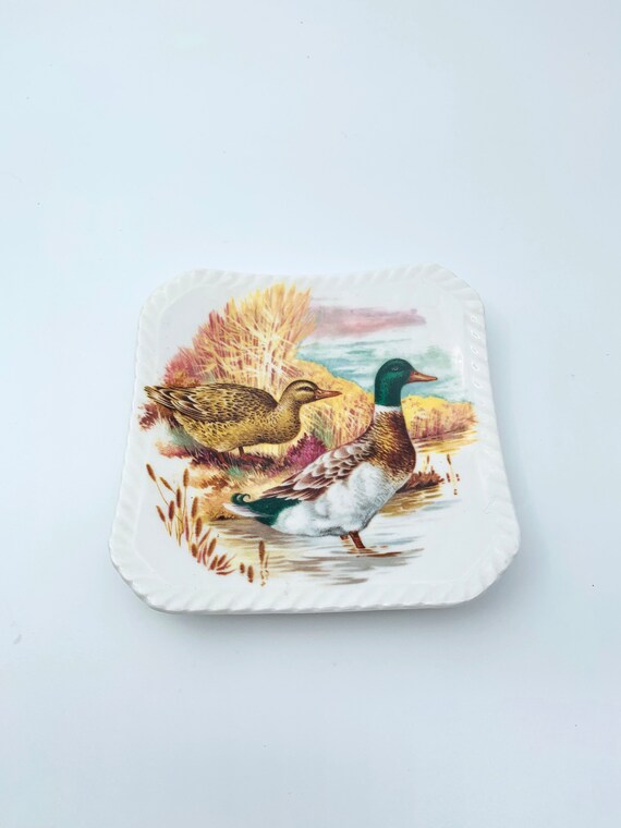 VIntage Royal Adderley Game Bird Trinket Dish Duc… - image 6