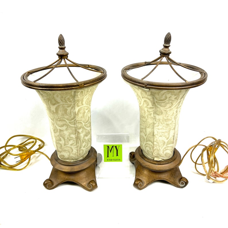 Pair of Vintage Legacy Art Deco Style Bedside Table Lamps Etsy