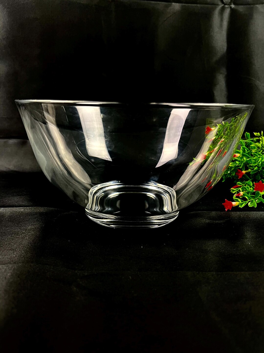 Vintage Large Crystal Bowl - Tiffany & Co - Clear Bowl Slightly