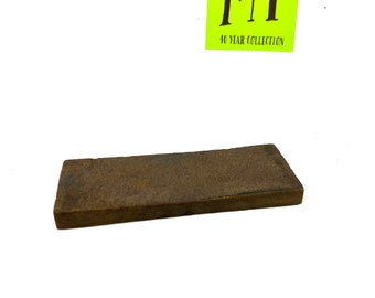 Antique Sharpening Stone: Thin Rectangular Emery Buffing Tool
