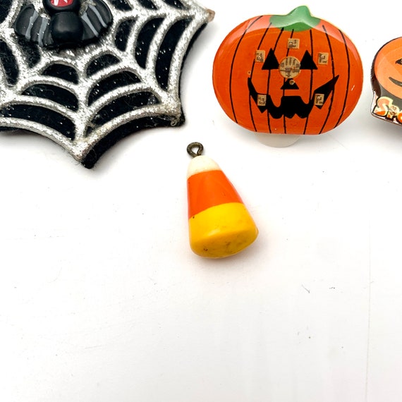 Vintage Halloween Pins Spider Web, Candy Cane Pen… - image 4