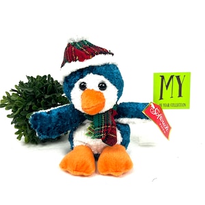 Vintage Penguin Plush Toy - Softouch Christmas Penguing - Gift for Child - My40YearCollection
