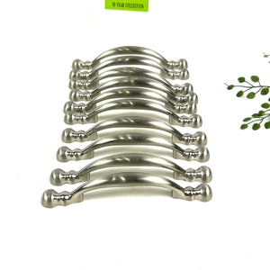 Vintage Amerock Sterling Nickel Arched Drawer Pulls - Silver Tone Cabinet Pulls - Elegant Hardware - Total of 10 - My40YearCollection