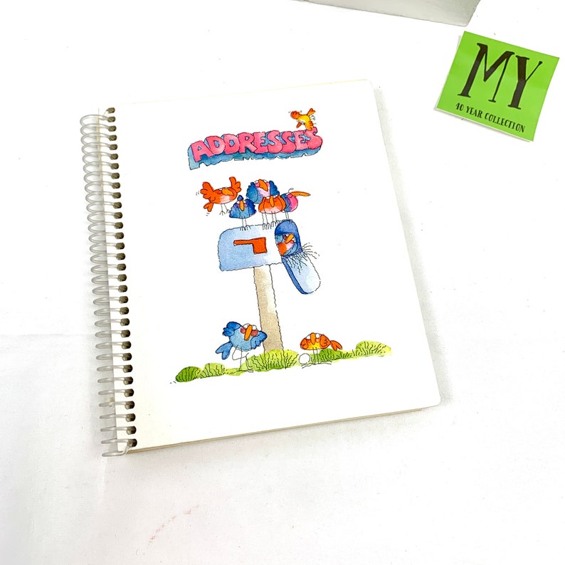Vintage Hallmark Blank Addresses Book White With Blue and Red Etsy