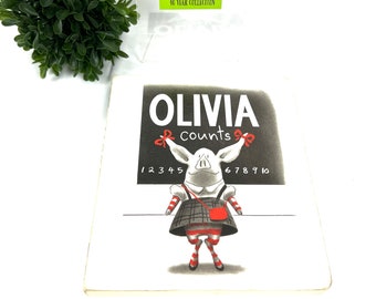 2002 Olivia Counts by Flora McDonnell Board Book, Childrens Book My40YearCollection