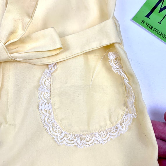Vintage Yellow Baby Girl Embroidery Romper "Daddy… - image 5