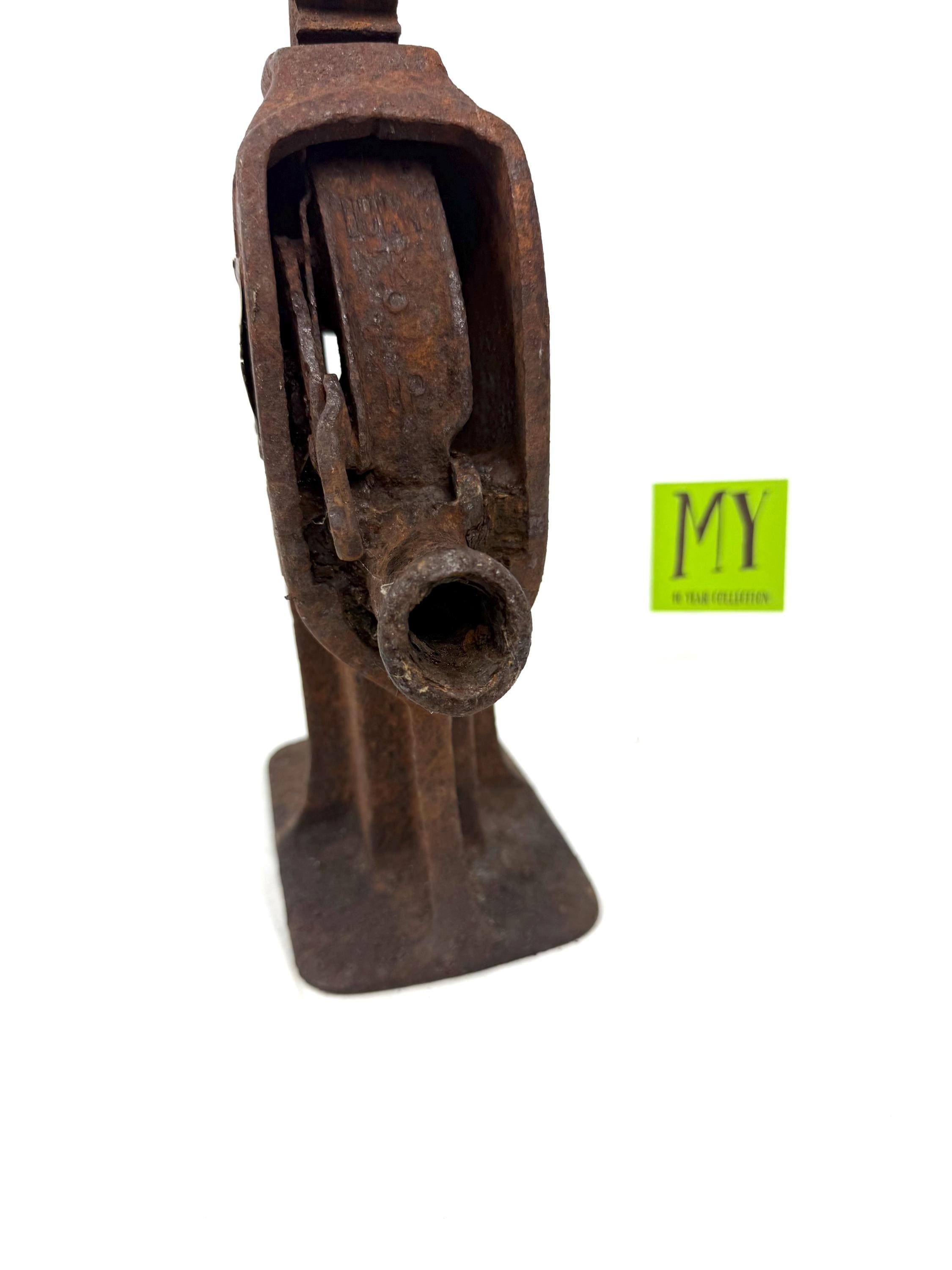 Antique Early 1900s Cast Iron Auto Jack – Model T Era - Rustic