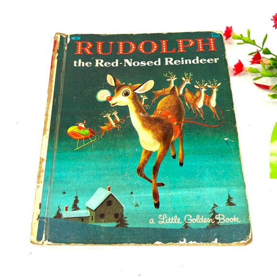 1958 Rudolph the Red Nosed Reindeer A Little Golden Book by - Etsy