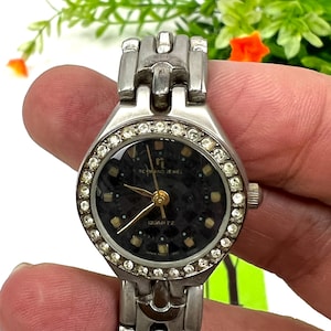 Vintage Reymand Jewel Ladies Watch – Stainless Steel Band, Rhinestone Bezel, Japan Movement - My40YearCollection