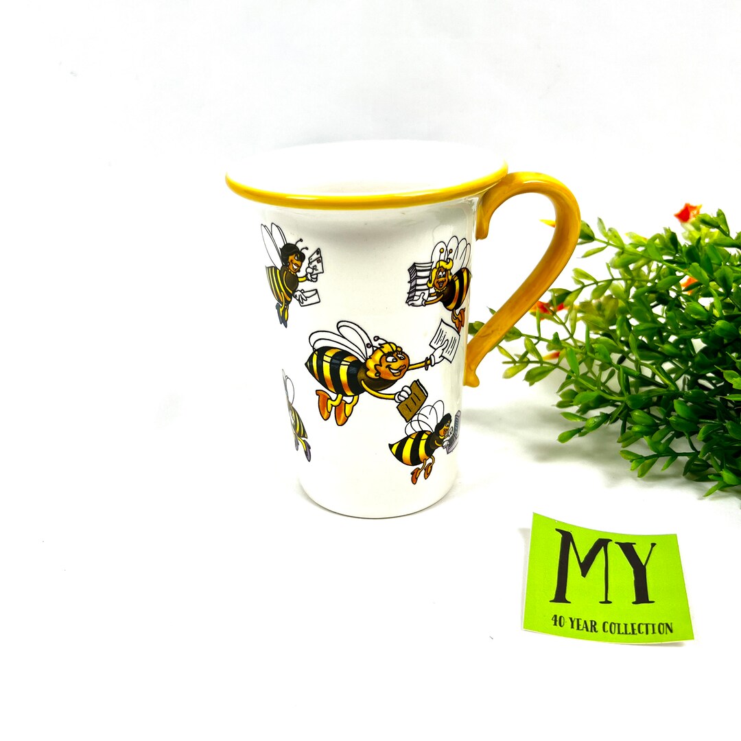 Vintage Teleflora Gift Busy Bee Coffee Mug Bee Motif April 21 Etsy