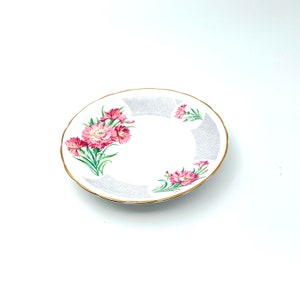 Tuscan Fine Bone China Saucer: January Carnation Birthday Flowers