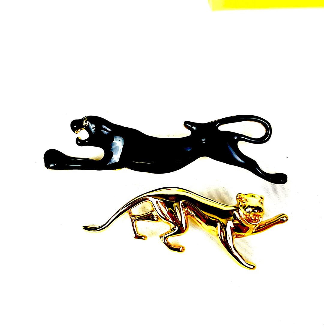 Vintage Feline Brooches Black Panther Gold Cougar Jewelry Pair Etsy vintage-feline-brooches-black-panther-gold-cougar-jewelry-pair-etsy