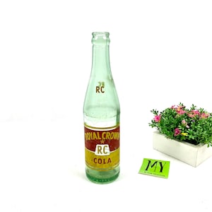Vintage RC Royal Crown Duraglas Soda Bottle Textured Glass Soda Bottle Collectible Soda Advertising Retro Decor My40YearCollection