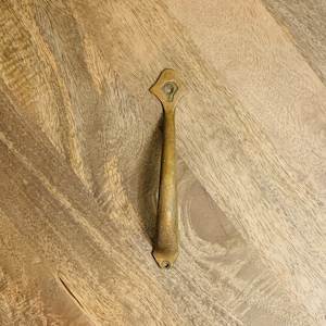 Vintage Mid Century Brass Door Pull Cabinet Door Handle Tall Door pull Mid Century Decor Gold Tone Brass Pull Hardware My40YearCollection