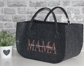 Große xxl Filztasche  Shopper " OMA"  "MOM" "MAMA " personalisiert individuelle Geschenkidee