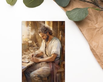 St. Joseph Saint Postcard - Patron Saint of Fathers and Guardian of the Catholic Faith