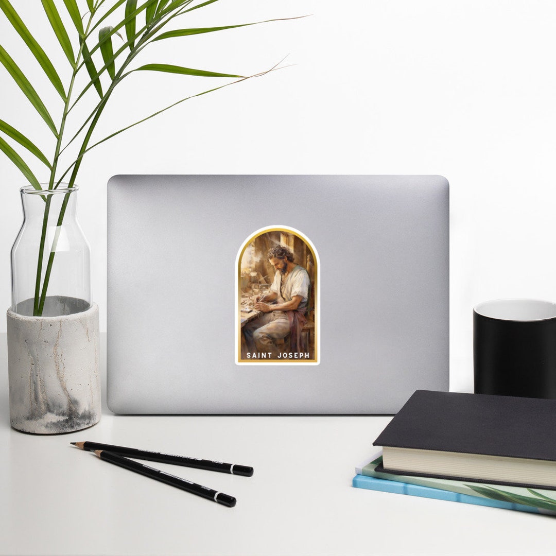 Stephen Joseph Sticker St. Joseph Inspirational Sticker - Embrace the Guidance of the Patron ...