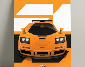 McLaren F1 LM Print [Orange]