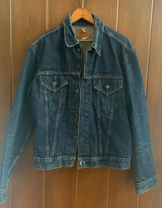 Vintage 70s LEVI'S Type 3 Denim Jacket Big E S/M