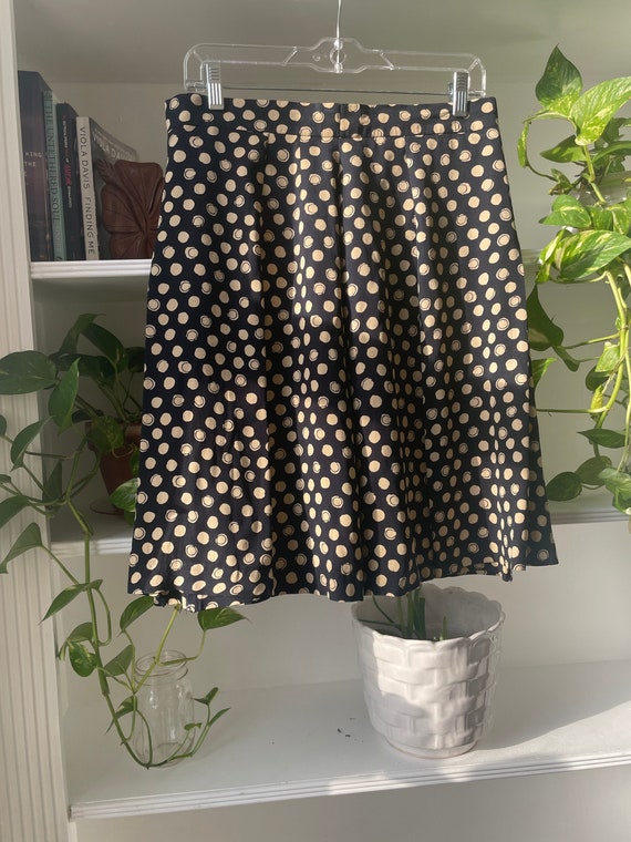 KL Karl Lagerfeld Italy Vintage Polka Dot Skirt S… - image 1