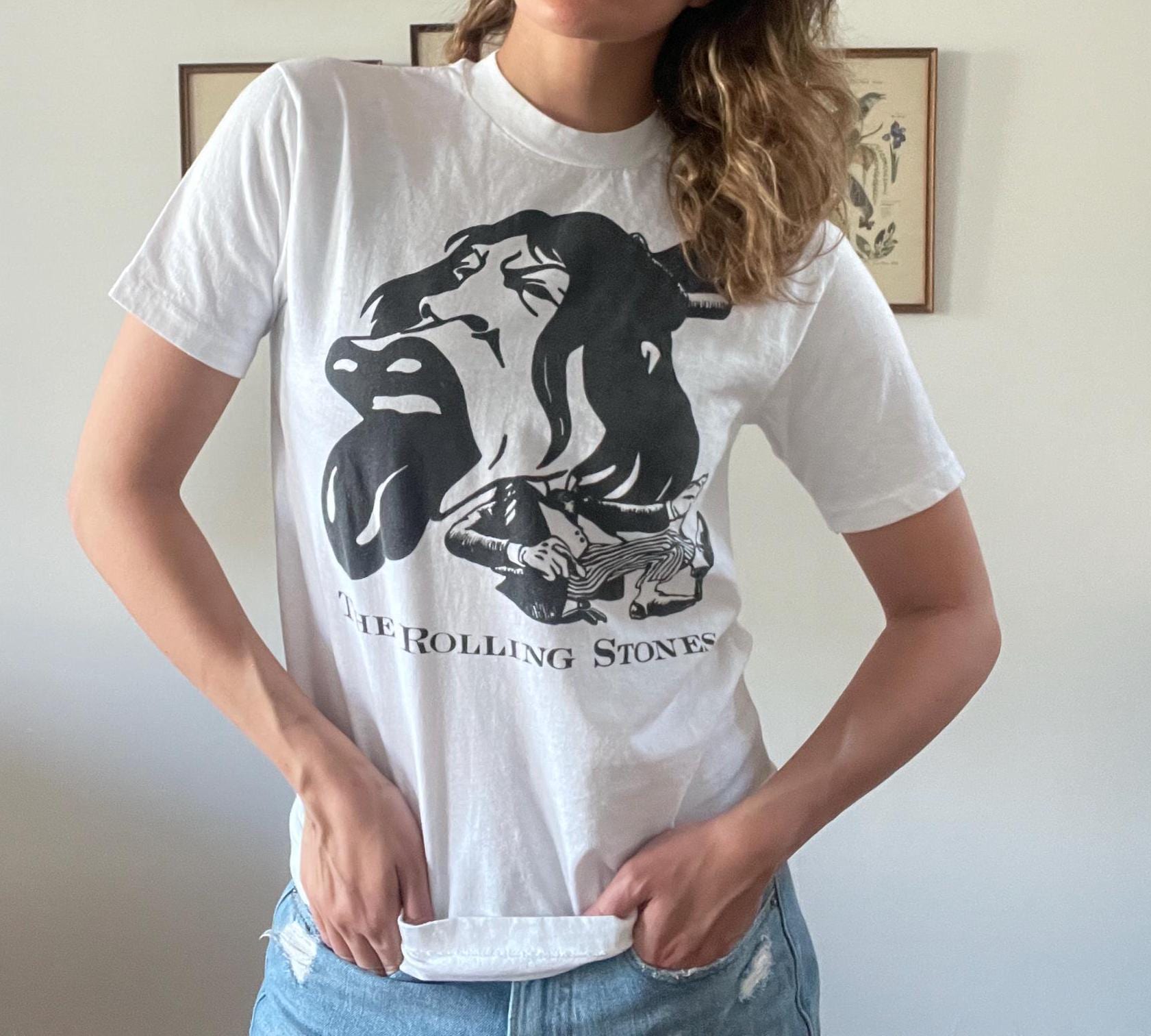 Rolling Stones T Shirt Vintage - Etsy Rolling Stones T Shirt Vintage - Etsy