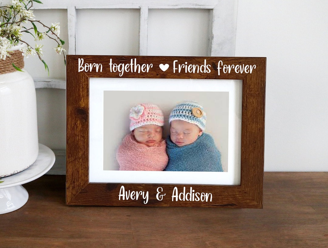 Twins Picture Frame, Twins Gift, New Baby Twins, Twin Girls Gift, Twin