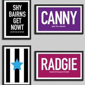 Geordie quotes - digital prints