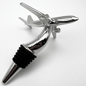 Classic Jet Airplane Metal Wine Bottle Stopper
