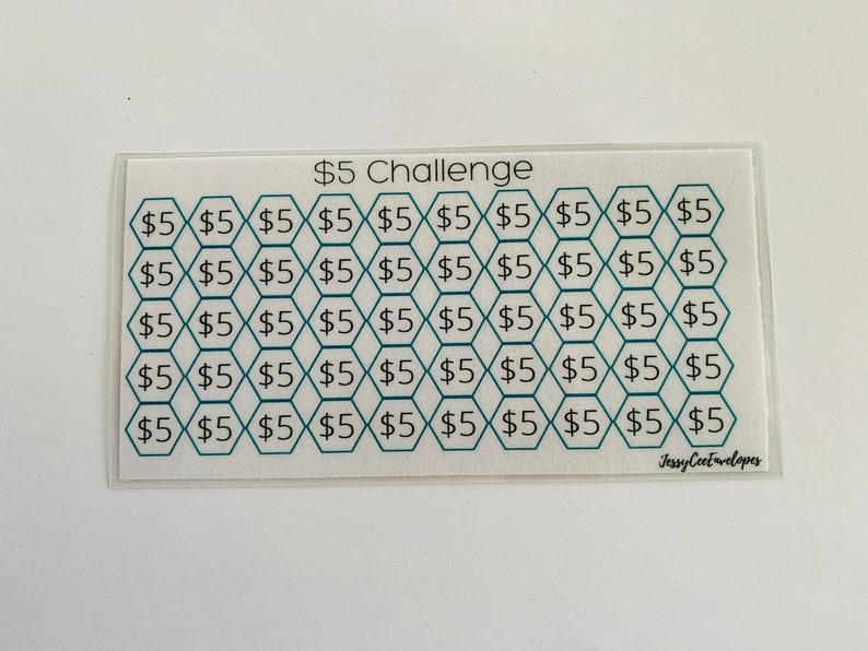 5 Dollar Savings Challenge Printable Savings Challenge Cash - Etsy