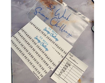 52 Week Savings Challenge Bundle: Cash Envelope & Tracker