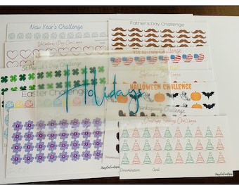 Monthly Savings Challenge Bundle: Holiday Cash Envelopes