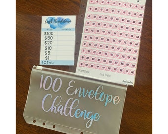100 Envelope Savings Challenge: Laminated Money Tracker