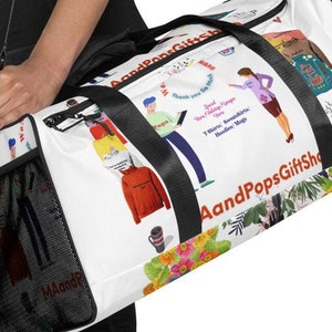 Duffle bag, MAandPopsGiftShop, Carry All Bag, Workout Bag, Travel Bag, Luggage Bag, Gym Bag