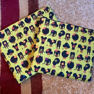 Black Hair | Coiffed Crown Zipper Pouches | Black is Beautiful | Cosmetic Bag | Makeup Bag | Accessory Pouch | Pencil Pouch | Wallet