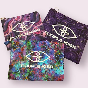 Bolsas con cremallera Purple Kiss (Kpop) / Bolsa de cosméticos / Bolsa de maquillaje / Bolsa para accesorios / Estuche para lápices / Billetera / Viajes