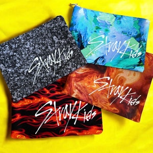 Stray Kids Zipper Pouches (Kpop) | Cosmetic Bag | Makeup Bag | Accessory Pouch | Pencil Pouch | Wallet | Travel