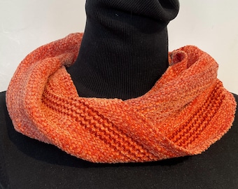 Handwoven Cowls in Fashionable Coral Stocking Stuffer