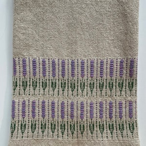 Handwoven Tea Towels Featuring Lavender