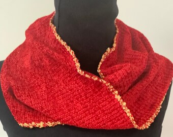 Handwoven Party Cowls in Brilliant Reds