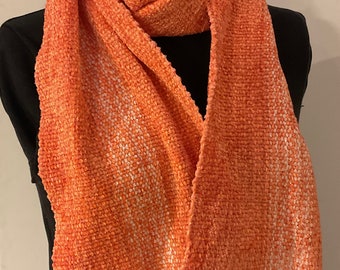 Handwoven Scarves in Trendy Peach