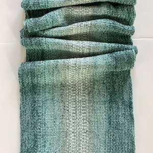 Handwoven Scarves in Beautiful Teal Blues image 5