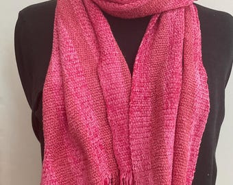 Handwoven Scarves in Rose Petal Pink